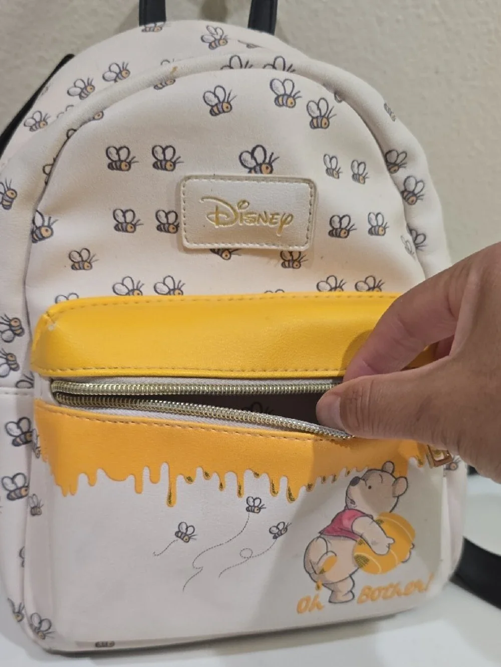 Disney White and Yellow Winnie the Pooh Bee Mini Backpack